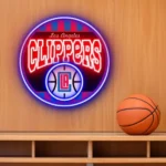 Los Angeles Clippers Neon Sign Vintage Acrylic 1