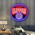 Los Angeles Clippers Neon Sign Vintage Acrylic 1