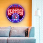 Los Angeles Clippers Neon Sign Vintage Acrylic 1