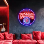 Los Angeles Clippers Neon Sign Vintage Acrylic 1