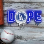 Los Angeles Dodgers Neon Sign Dripping Dope 1