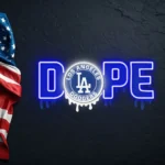 Los Angeles Dodgers Neon Sign Dripping Dope 1