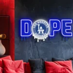 Los Angeles Dodgers Neon Sign Dripping Dope 1