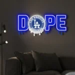 Los Angeles Dodgers Neon Sign Dripping Dope 1