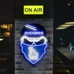 Los Angeles Dodgers Neon Sign Skull 1