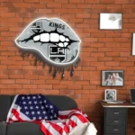 Los Angeles Kings Neon Sign Dripping Lips 1