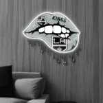 Los Angeles Kings Neon Sign Dripping Lips 1