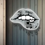 Los Angeles Kings Neon Sign Dripping Lips 1