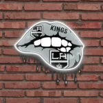 Los Angeles Kings Neon Sign Dripping Lips 1
