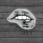 Los Angeles Kings Neon Sign Dripping Lips 1