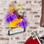 Los Angeles Kings Neon Sign Mascot Acrylic 1