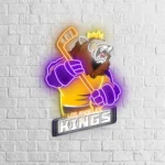 Los Angeles Kings Neon Sign Mascot Acrylic 1