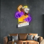 Los Angeles Kings Neon Sign Mascot Acrylic 1