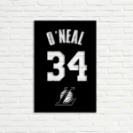 Los Angeles Lakers Metal Sign Custom Shaquille Oneal 34 1