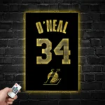 Los Angeles Lakers Metal Sign Custom Shaquille Oneal 34 1