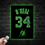 Los Angeles Lakers Metal Sign Custom Shaquille Oneal 34 1