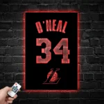 Los Angeles Lakers Metal Sign Custom Shaquille Oneal 34 1