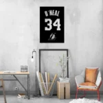 Los Angeles Lakers Metal Sign Custom Shaquille Oneal 34 1