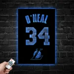 Los Angeles Lakers Metal Sign Custom Shaquille Oneal 34 1