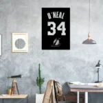 Los Angeles Lakers Metal Sign Custom Shaquille Oneal 34 1