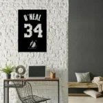 Los Angeles Lakers Metal Sign Custom Shaquille Oneal 34 1