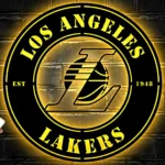 Los Angeles Lakers Metal Sign Laker Fan Pride 1