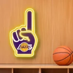Los Angeles Lakers Neon Sign Nba Foam Finger 1