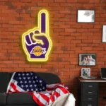 Los Angeles Lakers Neon Sign Nba Foam Finger 1