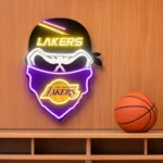 Los Angeles Lakers Neon Sign Skull 1