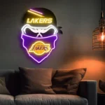 Los Angeles Lakers Neon Sign Skull 1