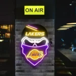 Los Angeles Lakers Neon Sign Skull 1