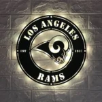 Los Angeles Rams Metal Sign Rams Head Logo 1