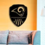 Los Angeles Rams Metal Sign Shield Shape 1