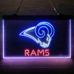 Los Angeles Rams Neon Sign Detailed 3 Color 1