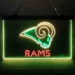 Los Angeles Rams Neon Sign Detailed 3 Color 1