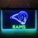 Los Angeles Rams Neon Sign Detailed 3 Color 1