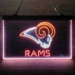 Los Angeles Rams Neon Sign Detailed 3 Color 1