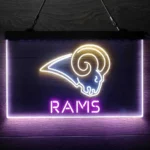 Los Angeles Rams Neon Sign Detailed 3 Color 1