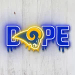 Los Angeles Rams Neon Sign Dripping Dope 1