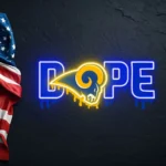 Los Angeles Rams Neon Sign Dripping Dope 1