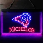 Los Angeles Rams Neon Sign Michelob Est 1937 1