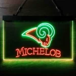 Los Angeles Rams Neon Sign Michelob Est 1937 1