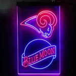 Los Angeles Rams Neon Sign Navy Moon Est 1937 1