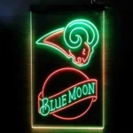 Los Angeles Rams Neon Sign Navy Moon Est 1937 1