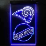 Los Angeles Rams Neon Sign Navy Moon Est 1937 1