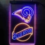 Los Angeles Rams Neon Sign Navy Moon Est 1937 1