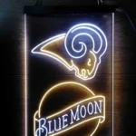 Los Angeles Rams Neon Sign Navy Moon Est 1937 1