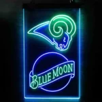 Los Angeles Rams Neon Sign Navy Moon Est 1937 1