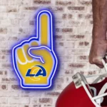 Los Angeles Rams Neon Sign Nfl Foam Finger 1