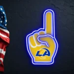 Los Angeles Rams Neon Sign Nfl Foam Finger 1